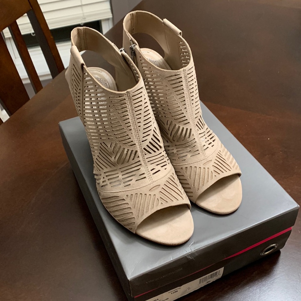 Vince Camuto Open-Toe Cut-Out Booties